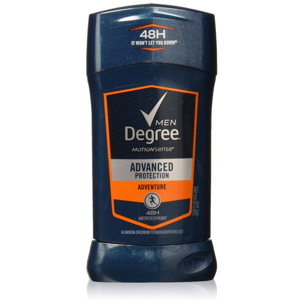 Degree Men Adventure Advanced Protection Antiperspirant Deodorant Stick, 2.7 Ounce (Pack of 6)