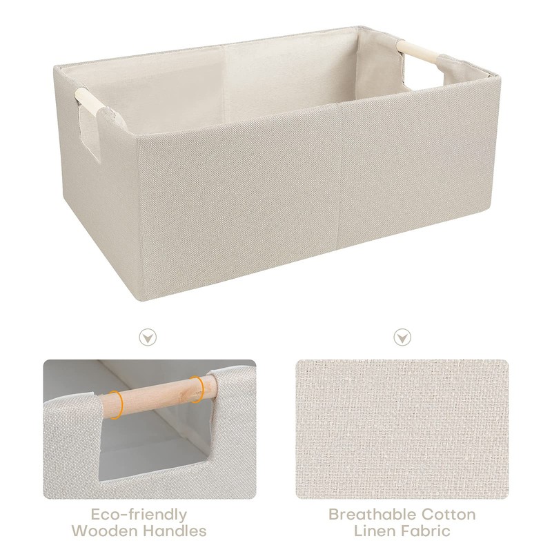 ANMINY 4PCS Storage Baskets for Organizing Collapsible Fabric Storage Bins