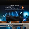 Hkfos XVX Black Shine Through Keycaps, Forged Carbon-Look Cherry Profile