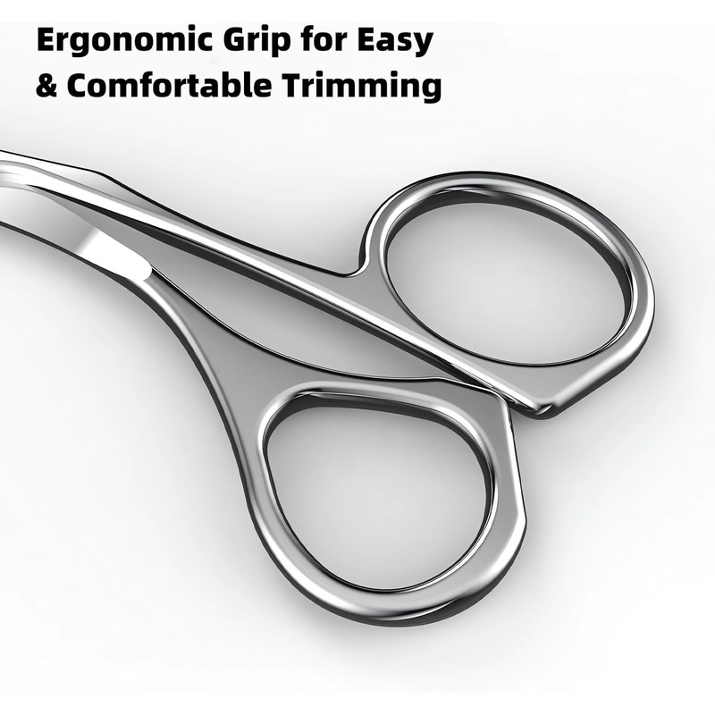 Eyebrow Trimmer Scissors with Comb Grooming Scissors for Women/Men, Easy