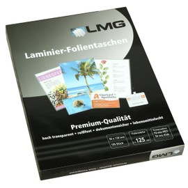 LMG LMG90X130X125 Laminating Pouches 90 x 130 mm 2 x 125 mic Pack of 100