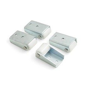 Design61 4 x Box Fixed Castors Furniture Castors with Hard Tread Diameter 16 x Width 20 mm