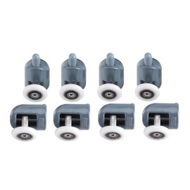 8PCS Conjunto de rodamiento de bolas de la puerta de la ducha con rodillo simple/doble para puertas corredizas de ducha(Rueda individual)