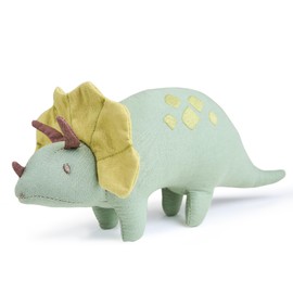 ThreadBear Toys & Gifts Trike Linen Dinosaur Toy - Fabric Soft Toy Triceratops For Kids