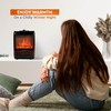 Comfort Zone 1,200W Electric Mini Fireplace Space Heater with Realistic