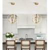 Munbea Modern Gold LED Chandelier with Remote Control, Dimmable LED
