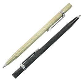 LDEXIN 2 Pcs Tungsten Carbide Tip Scriber, Premium Etching Engraving Pen with Clip Metal Scribe Tool for Glass/Ceramics/Metal Sheet