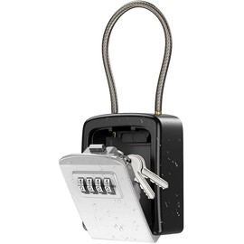 Security Key Box, Wall Mounted, Keys, Bock, Lock, Pocket, Dial Lock, 4-Digit Dial, Key Storage, Key Storage, Key Storage, Office, Car, Entryway, Warehouse, Company, Home, Construction Site, Key