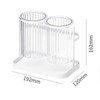 Utensil Holder Organizer for Countertop Chopstick Drainage Box 2 Divided