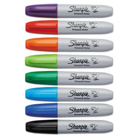 Sharpie 38250PP Permanent Marker 5.3mm Chisel Tip Assorted 8/Set (SAN38250PP)