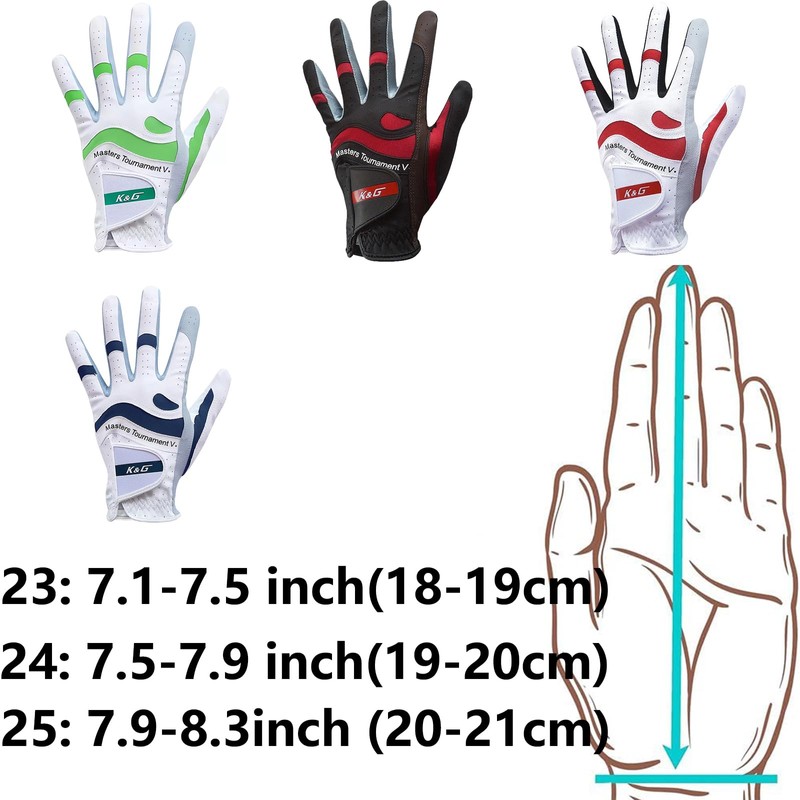 karamagic Golf Gloves, Men's, Left Hand, Fiber, PU Fit, Clip,