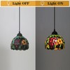UYYTBPA Tiffany Hanging Lights Suspension Small Stained Glass Hanging Lamp