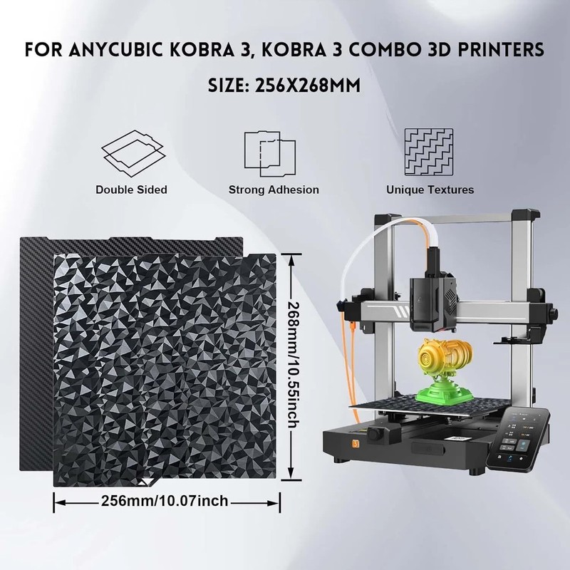 IdeaFormer-3D Diamond PEO+Carbon Fiber PET Build Plate for Anycubic Kobra