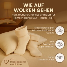 JaBranDo - Cuddly Bed Socks Unisex - Fluffy, Seamless Sleeping Socks for Men and Women - Warm Night Socks for Wellness & Yoga - 35-38 White