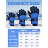 Bencailor 3 Pairs Kids Winter Gloves Waterproof Snow Ski Gloves