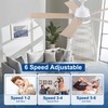 Rayqueen 52 Inch Ceiling Fans with Lights and Remote,White Ceiling