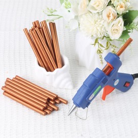 Copper Gold Wax Seal Sticks, 30pcs Sealing Wax Sticks, HOSEALING Glue Gun Wax Seal Sticks for Wax Seal Stamp, Premium Sealing Wax for Wedding Invitations, Letter, Envelope (Mini Size)