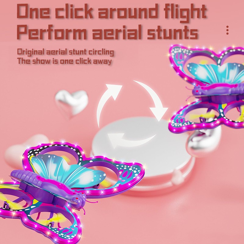 Mini Drone for Adults, Remote Control Butterfly Drone with LED