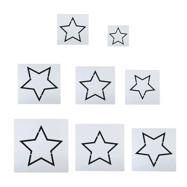 PATIKIL Star Painting Stencils, 8 Pack Paint Stencils Reusable Painting