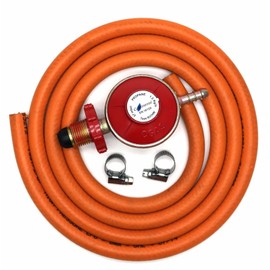 TheSunnyValley Hand-Tight Propane Gas Regulator With 2M Hose + 2 Clips Fits Calor Gas/Flogas