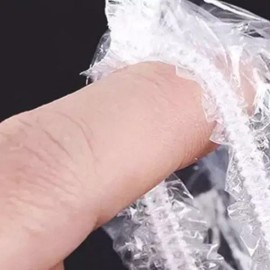 미용실 염색 시술 귀 보호 일회용 비닐 귀마개 투명 위생 커버 헤어 펌 샴푸 Disposable Vinyl Ear Protection Covers for Hair Salon Coloring and Perming Services