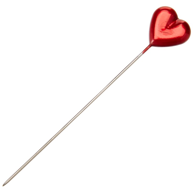 Dritz 130 Pines perlados, corazón, 2-1/8 Pulgadas (35 Unidades)