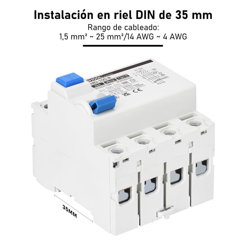 DIHOOL RCD Type B fi Circuit Breaker Residual Current Circuit