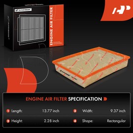 A-Premium Front Engine Air Filter Compatible with Ram 1500 2014-2018, 1500 Classic 2019, 2500 2014-2018, 3500 2014-2018, 4500 2014-2018, 5500 2014-2018, 3.0L 6.4L