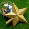 LUOEM Christmas Tree Topper Star Tree Decoration Glitter (Golden)