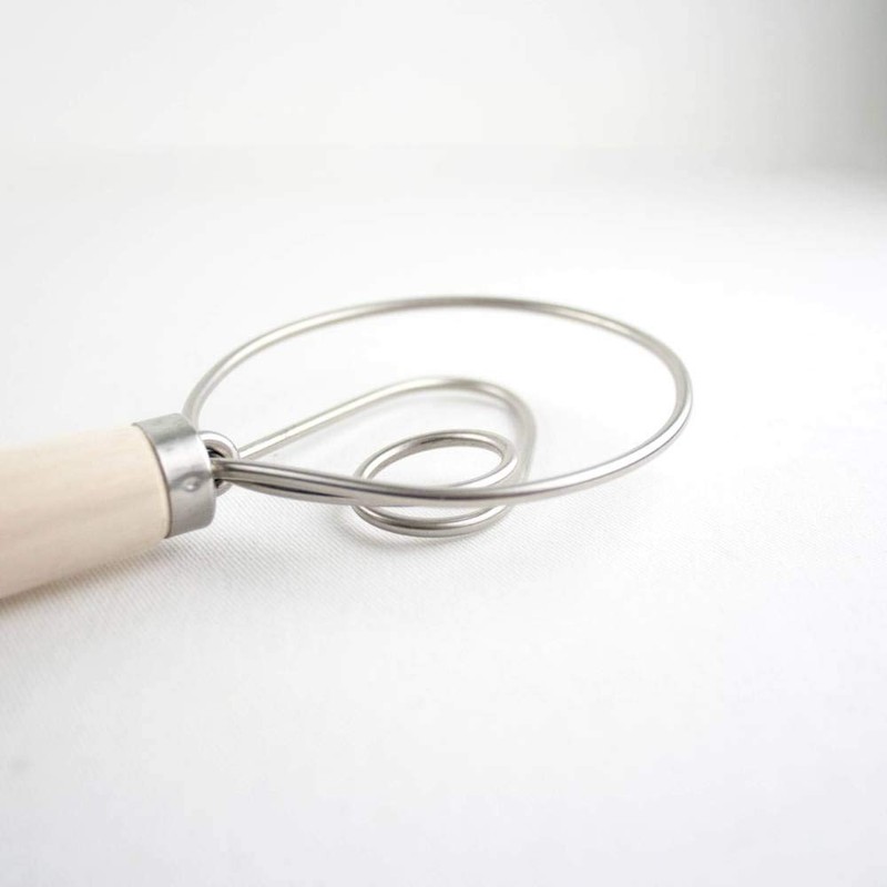 Lehman's Old Country Maple Dough Mixing Whisk Baking Tool Quick