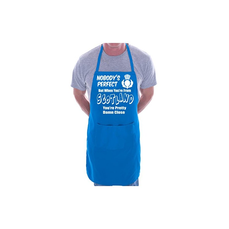 Print4U Scotland Scottish Perfect BBQ Cooking Funny Novelty Apron Blue