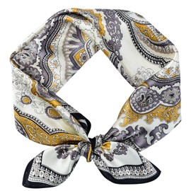 100% Silk Head Scarf for Women - 27" Hair Scarves Satin Head Scarf Bandanas Square Silk Hair Night Sleeping with Gift Packed