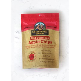 Sisters Fruit Company Apple Chips, All Natural, Gluten-Free, Fat-Free, Contains SIX 2.25 OZ. Bags (Red Delicious Apple)