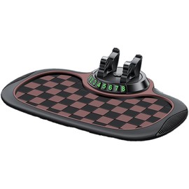 Multifunktions Auto Anti Rutsch Matte, MOERAE PVC+ABS Antirutschmatte mit Handyhalter für Armaturenbrett Handy & Parkscheibe