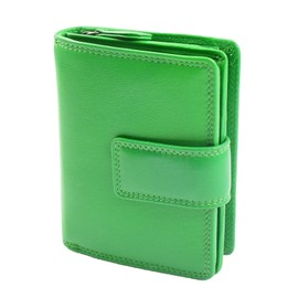 A1 FASHION GOODS Womens Soft Leather Purse Mid-Sized Cards ID Notes Coins Pocket RFID Safe ASST 8 Colours Anya (Green)