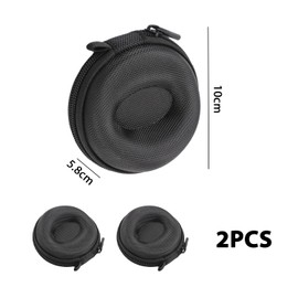 MEMOFYND 2 Pack Watch Travel Box with 2 Carabiners, Watch Storage Box, Watch Case Stand, Men's Watch Box, Travel Watch Case, Protective Watch Travel Box (Black)