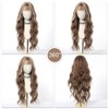 Esmee Long Wavy Brown with Highlight Wigs for Women Natural