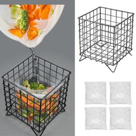 Kitchen Sink Drain Strainer Basket, Kitchen Sink Food Catcher with Sink Basket Holder and 200 Sink Strainer Net Bags Mesh Sink Strainers Sink Trash Catcher for Garbage Leftovers Hair etc
