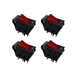 4Pcs Rocker Switch On-Off 20A 125V 3 Terminal Compatible with Delta 1320151 1340646 Bench, Fit Grinder Belt Disc Sander 23-580 23-589 23-592 23-640 23-645 23-660 23-700 23-840 23-980 GR100 GR150 GR350