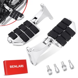 Benlari Passenger Foot Pegs, Passenger Mini Footboard Footpegs Fit for Harley Davidson Touring Road King Electra Glide Road Glide Street Glide 1993-2024 (Chrome)
