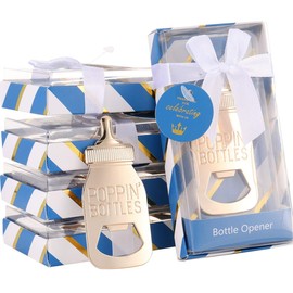 48 Pcs Royal Blue Prince Baby Shower Favors for Boy,POPPINS'BOTTLE Bottle Opener Baby Shower Favor For Guests Boy Baby Shower Souvenirs Decoration Goodiebag Supplies by PARTYGOGO (Royal Blue, 48)