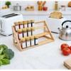 Rasydyn Bamboo Spice Rack: Large Spice Shelf for Kitchen Countertop