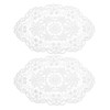 sourcing map 2Pack Retro Lace Placemat 12x18-in Oval Embroidered Table