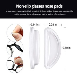 HABNI Silikon Brillen-Nasenpads, 3 Mm Selbstklebende,Weiche Anti-Rutsch Brille Zubehör,Für Sonnenbrillen, Brillen, Lesebrillen(5 Pairs)