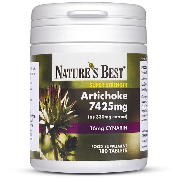 High Strength Artichoke Extract 7425mg - Supports Digestion & Intestinal Health - 180 Tablets - Over 7 Grams Equivalent to Fresh Artichoke - Taste-Free, Vegan-Friendly - 3+ Months Supply