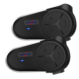 Dgakcvb BT-S5 10 Rider Motorcycle Bluetooth Headset, 3000m Motorcycle Group Intercom Simultaneously v5.3 with Audio Multitasking, Helmet Communication Systems with FM Radion for ATV/Snowmobile(Dual)