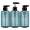 3 Pack Refillable Shampoo and Conditioner Bottles, 300ml Plastic Empty