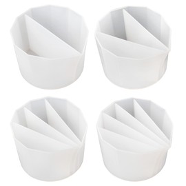 Framendino, 4 Pack Silicone Split Cups for Paint Pouring Reusable Fluid Art Split Cup Silicone Split Pouring Cup with Dividers for Paint Resin Pouring DIY Making