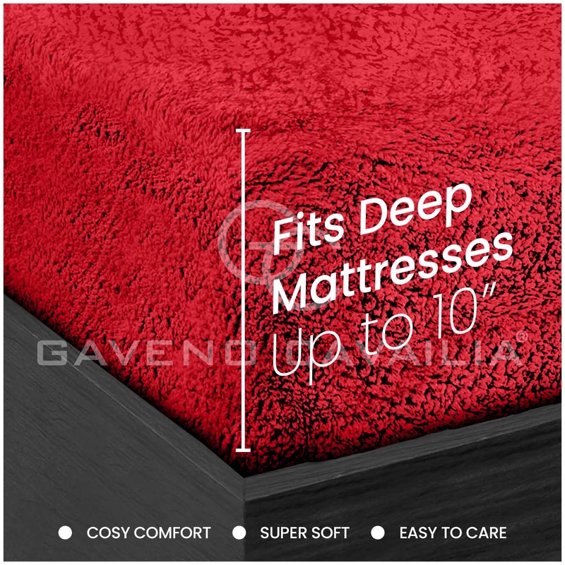 GC GAVENO CAVAILIA Teddy Bear Fleece Single Fitted Sheet -