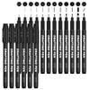 DMSELL Set of 18 Fineliner Pens Black, Micrometer Drawing Pens